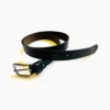 Curea bărbați negru bizon cu cataramă ovală, culoare negru, lățime 3,5 cm – Marochinaria Cleja
