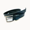 Curea bărbați negru cu forme perforate, culoare negru, lățime 3,5 cm – Marochinaria Cleja