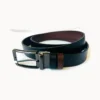 Curea bărbați reversibilă negru / maro, culoare negru și maro, lățime 3,5 cm – Marochinaria Cleja