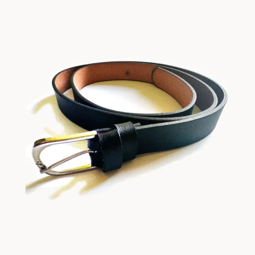 Curea damă negru mat, piele naturală, 2,5 cm Curea damă negru mat, culoare negru mat, lățime 2,5 cm – Marochinaria Cleja