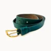 Curea damă verde smarald, culoare verde smarald, lățime 2,5 cm – Marochinaria Cleja